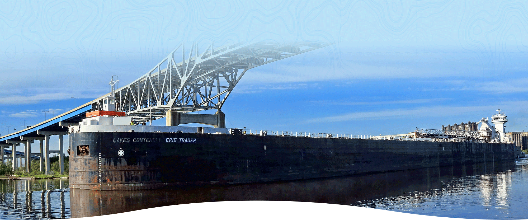 Page header image of an ore ship on Lake Superior
